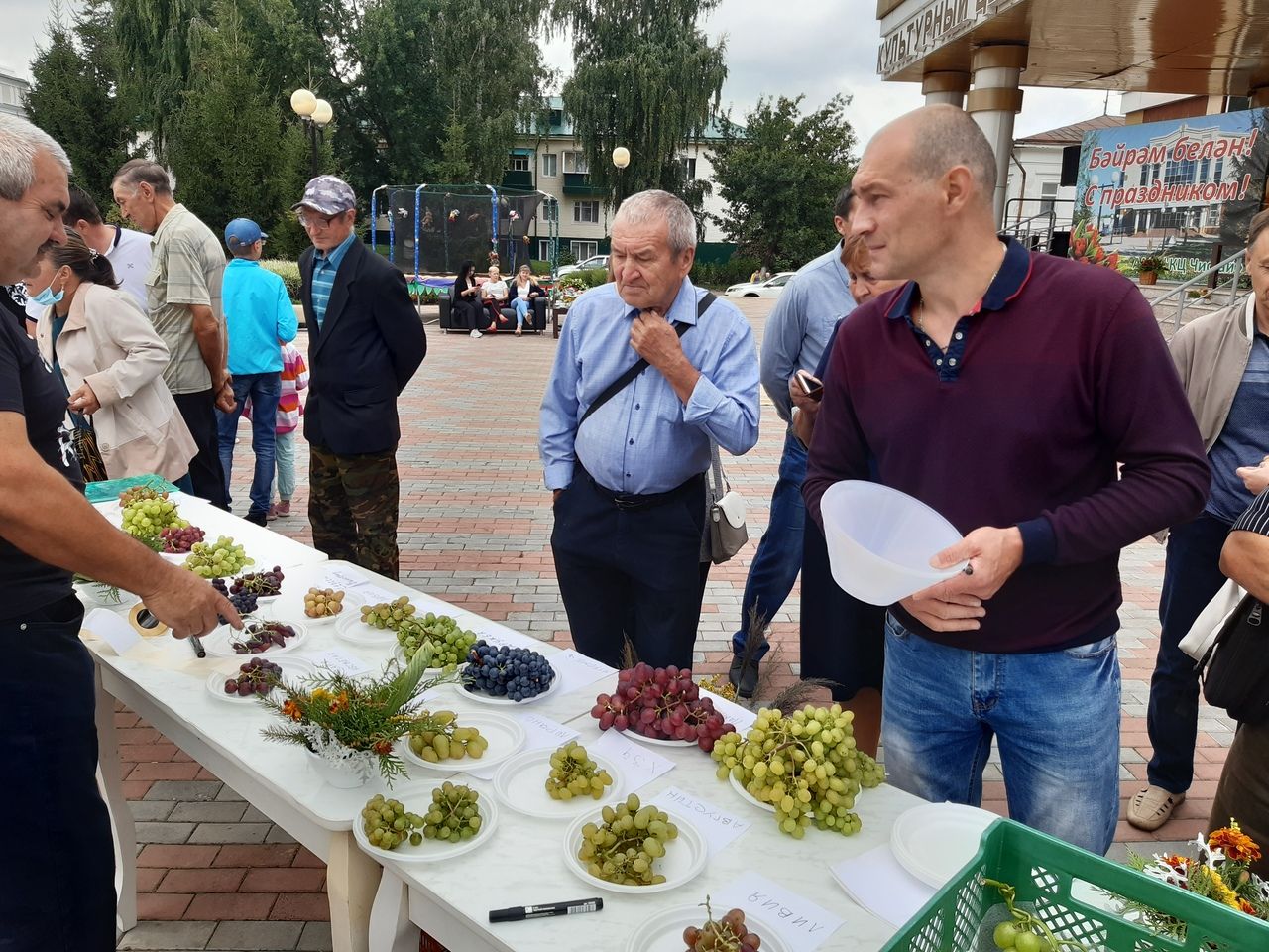 В День города чистопольцев угощали виноградом