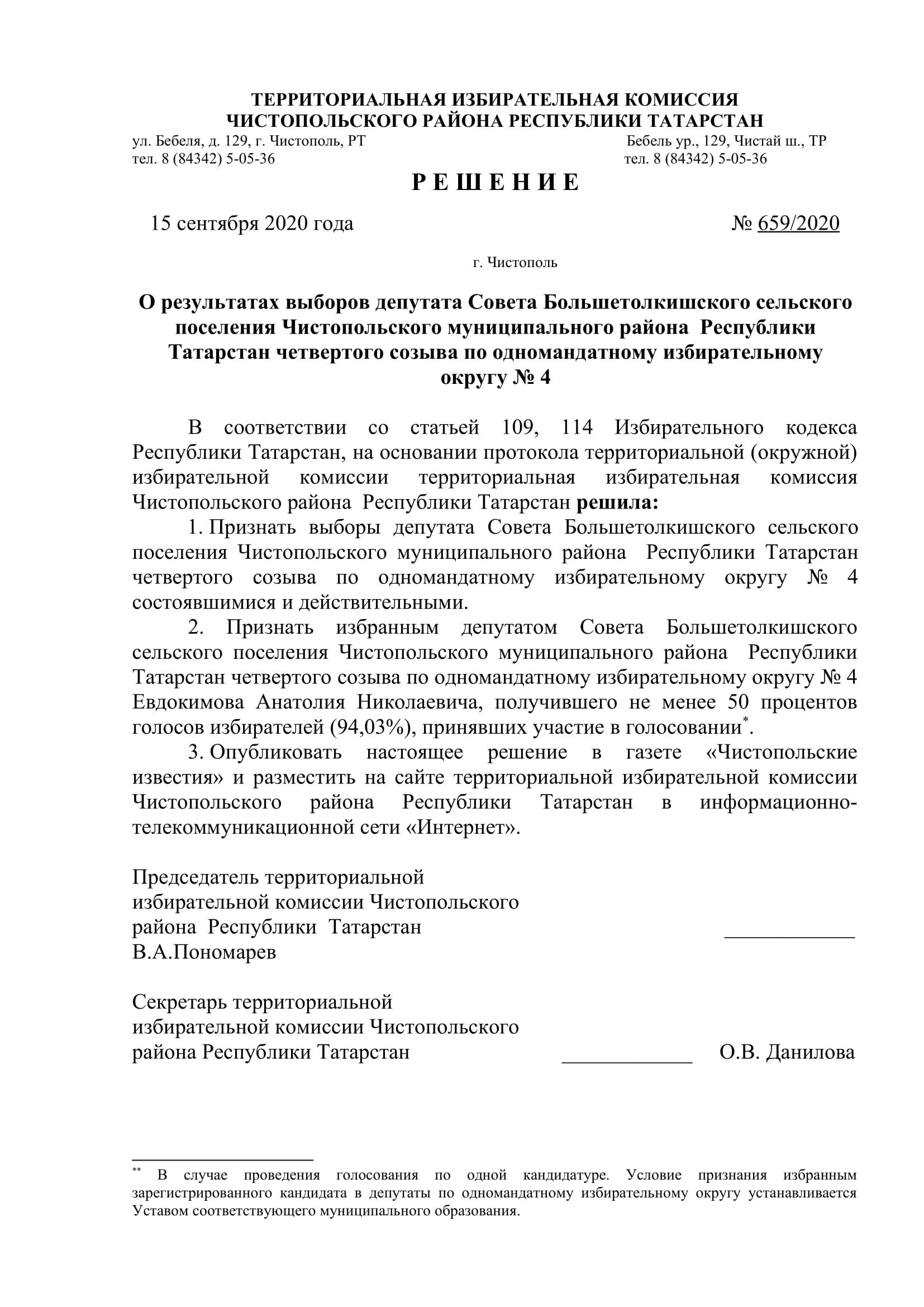 Стал известен новый состав депутатов чистопольских городского и районного Советов