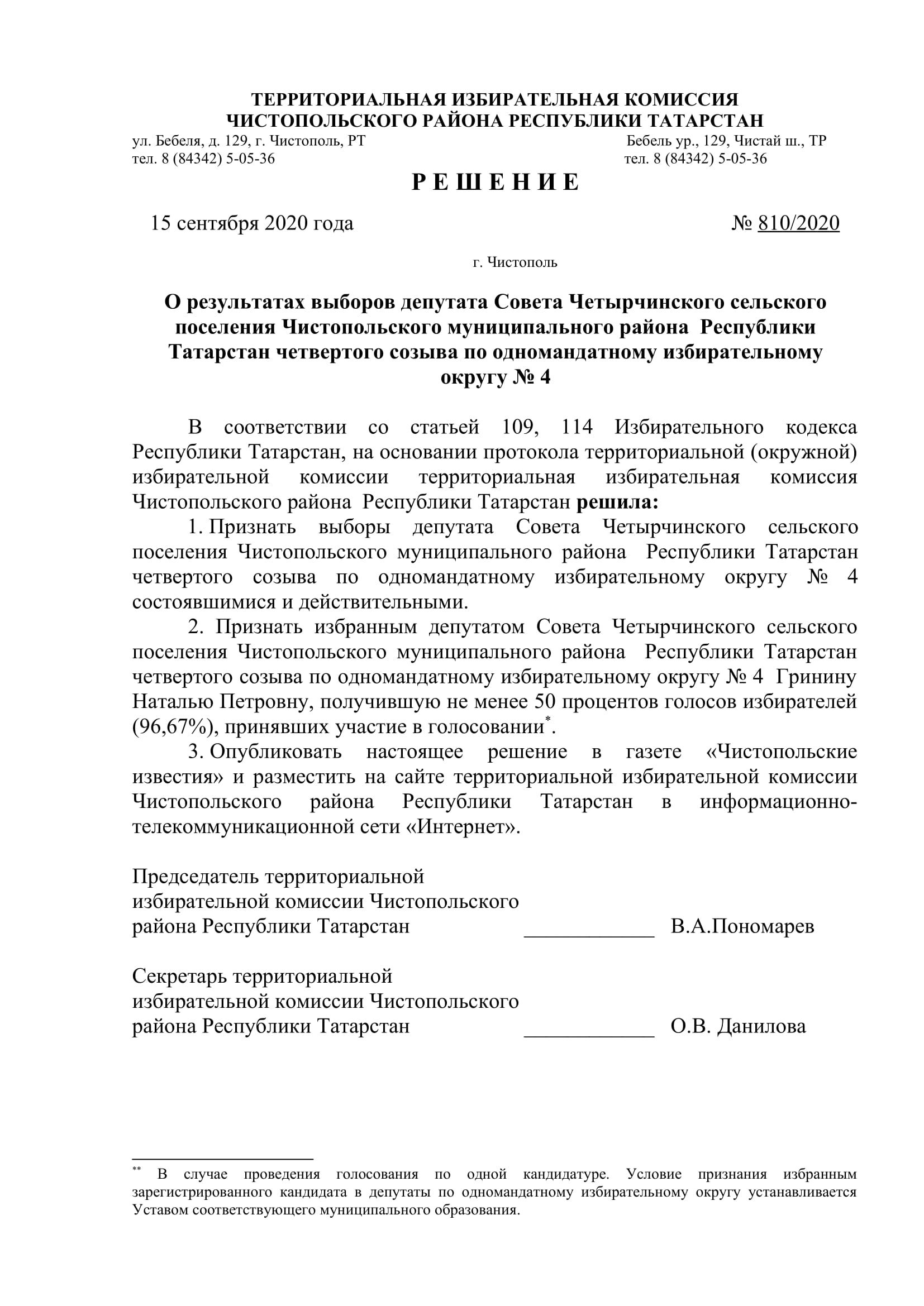 Стал известен новый состав депутатов чистопольских городского и районного Советов