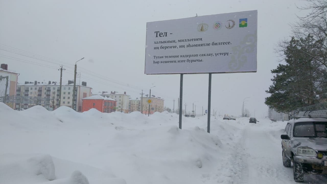 В мечетях Чистополя появились плакаты, призывающие к сохранению родного языка