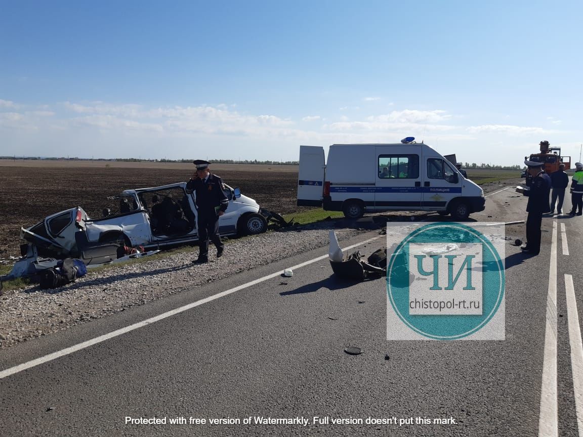 Появилось видео с места смертельного ДТП в Чистопольском районе