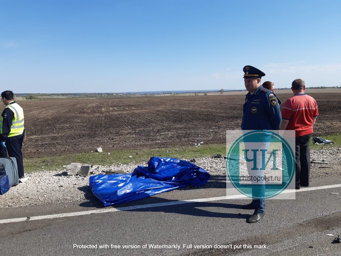 Появилось видео с места смертельного ДТП в Чистопольском районе