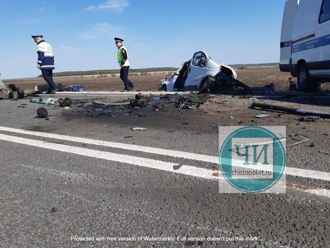 Появилось видео с места смертельного ДТП в Чистопольском районе