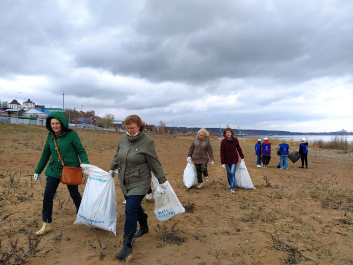 В рамках Всероссийского субботника чистопольцы очистили территорию набережной