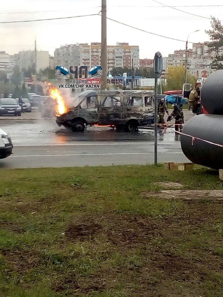 В Казани сгорела Газель