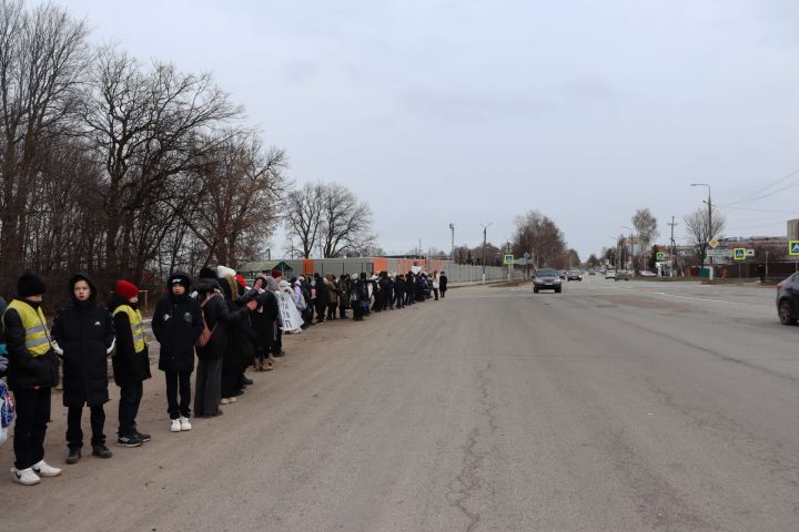 В Чистополе дети с плакатами вышли на улицы города и призвали всех соблюдать правила дорожного движения