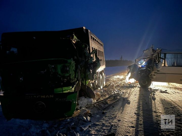 В Лаишевском районе столкнулись автобус и грузовик