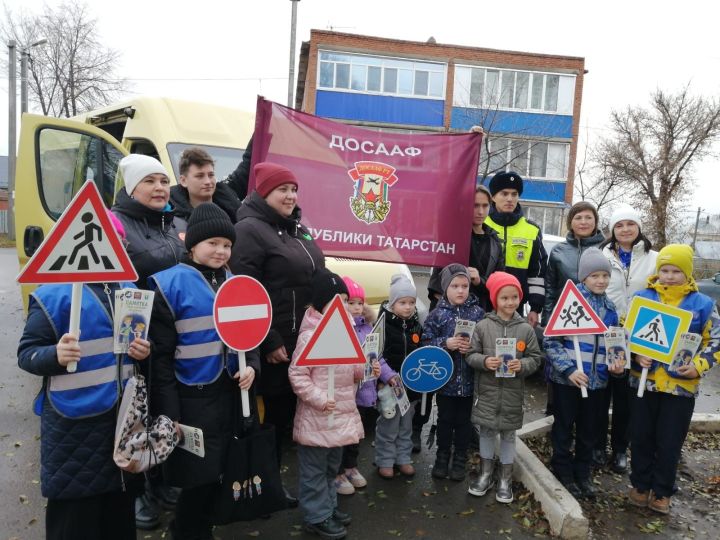 «Дорожный патруль»: дошкольники напомнили чистопольским водителям и пешеходам правила дорожного движения