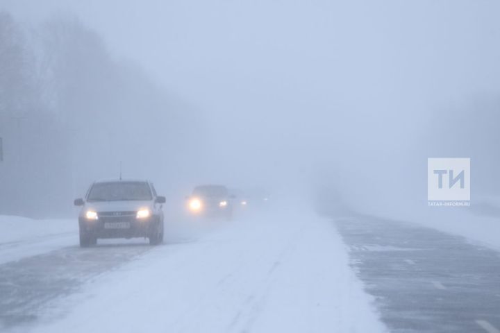 В РТ на трассе М5 из-за непогоды временно ограничено движение