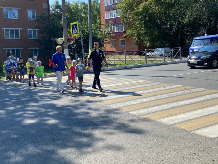 «Безопасный переход»: чистопольские дети напомнили водителям правила дорожного движения