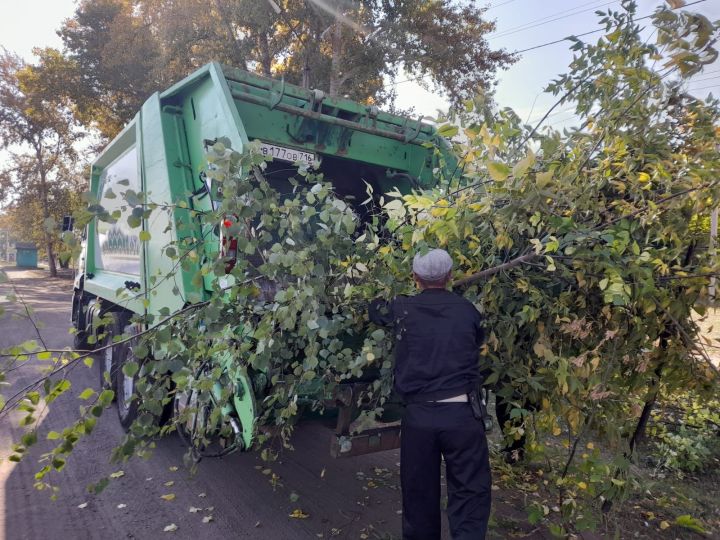 В Чистополе на территории монумента Победы и памятного якоря провели субботник