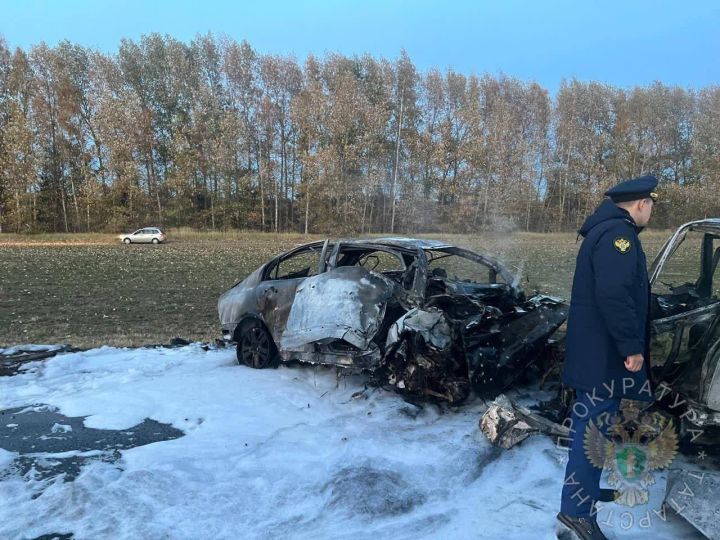 Автомобили загорелись, а водители погибли: в Чистопольском районе произошло ДТП