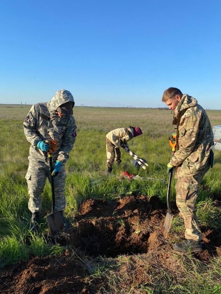 Чистопольский военно-патриотический поисковый отряд во время раскопок обнаружил останки 31 солдата