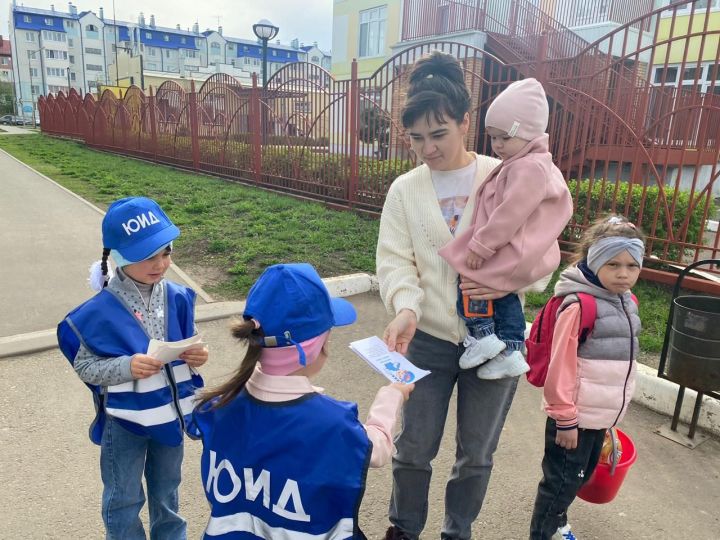 Юные чистопольцы напомнили прохожим и водителям правила безопасности на дорогах